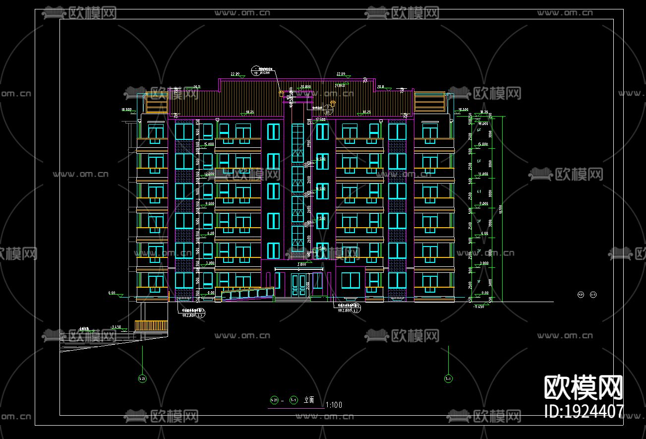 高尔夫会所建筑CAD施工图下载（渲染图3）