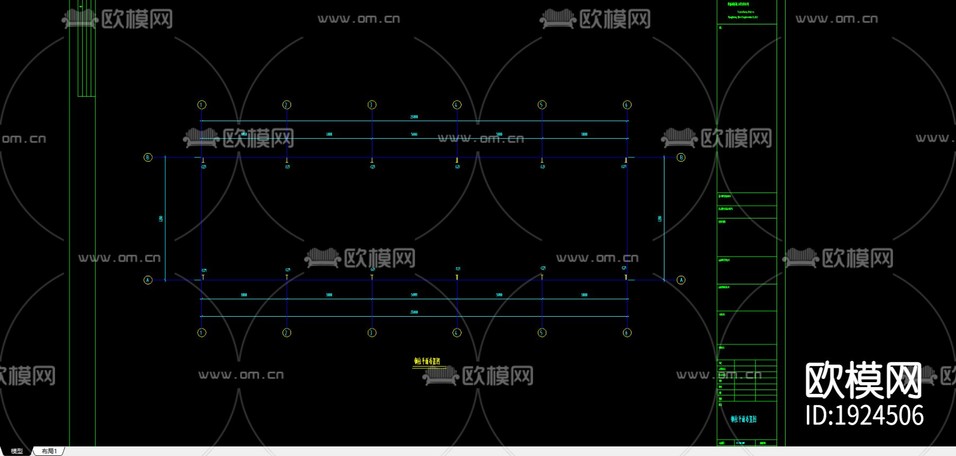 某公司彩鋼工程CAD施工圖下載(渲染圖4)
