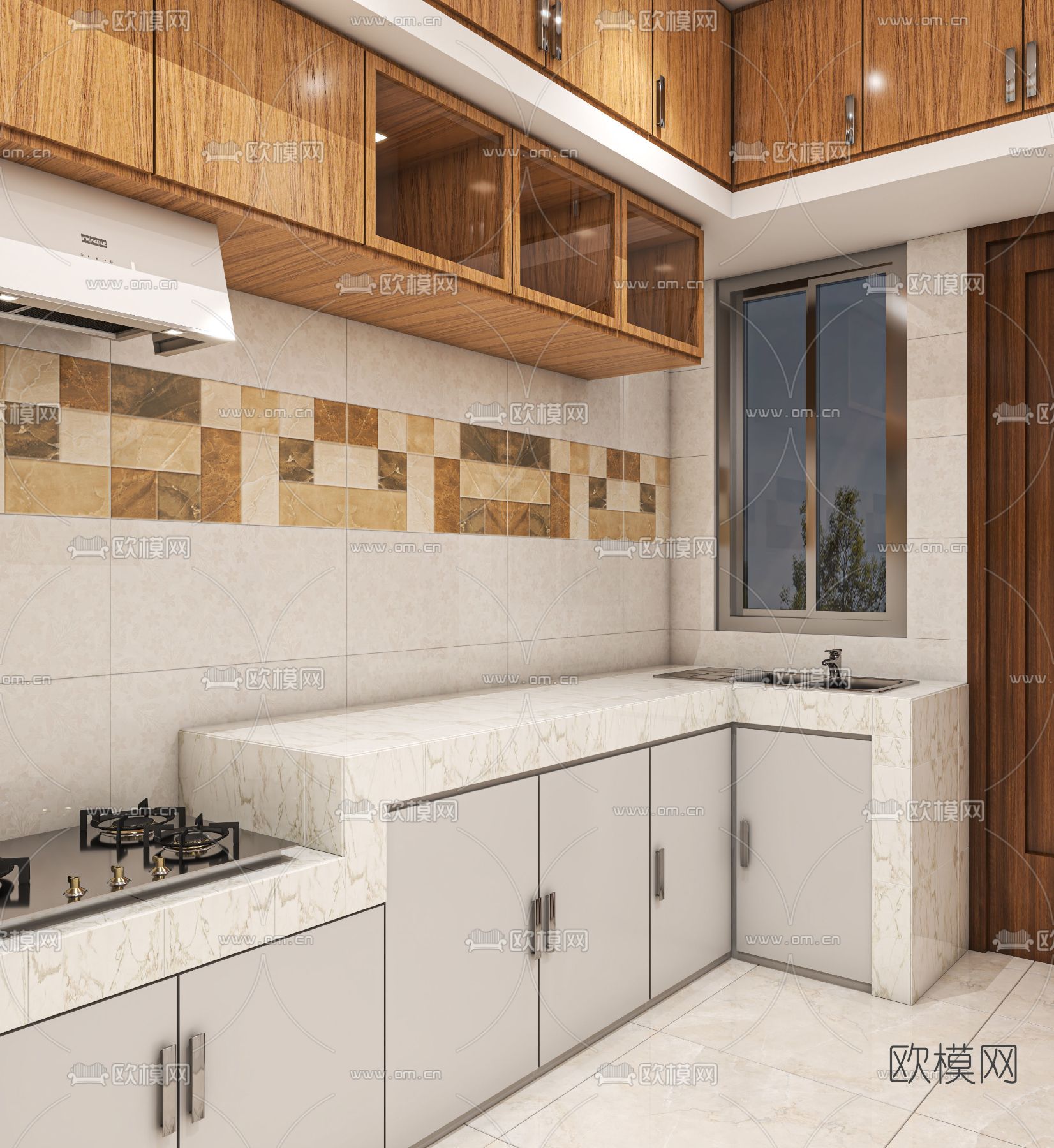 现代橱柜免费3d模型下载