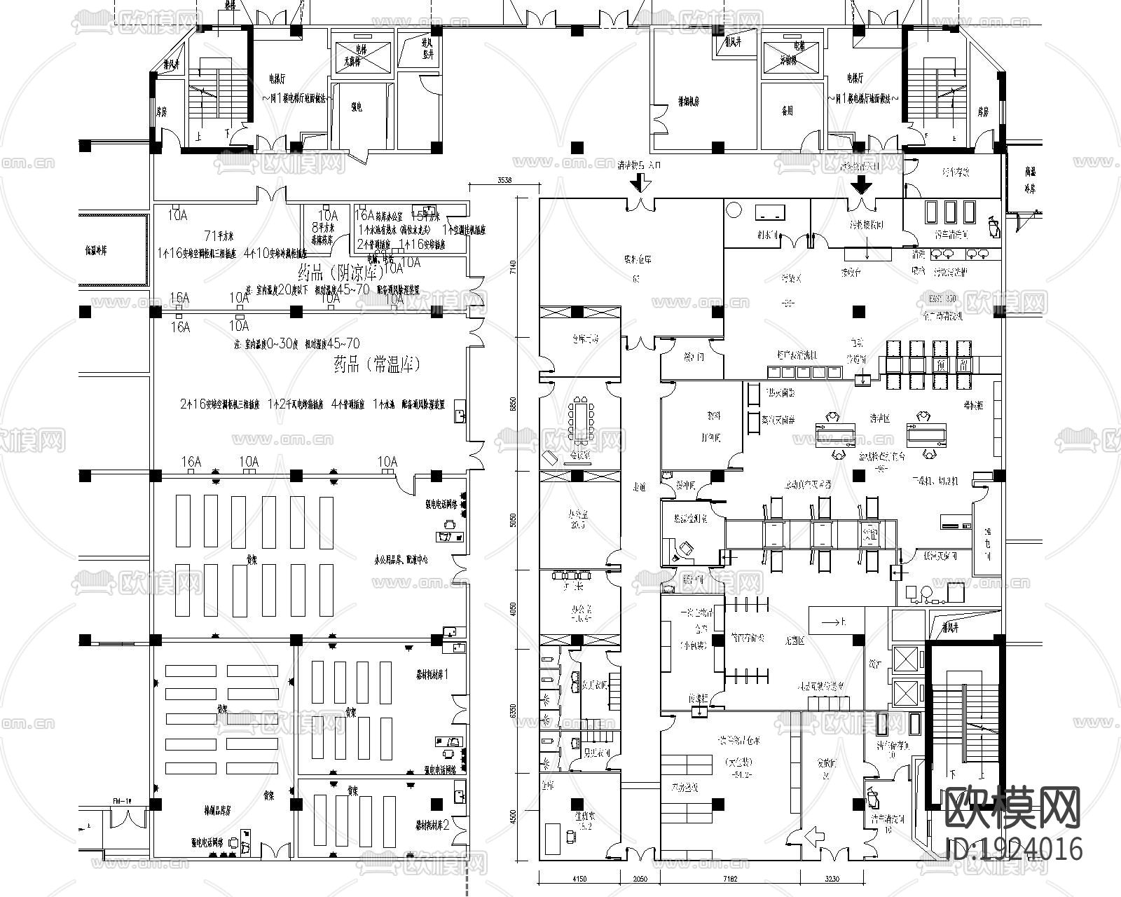 医院cad施工图下载（渲染图4）