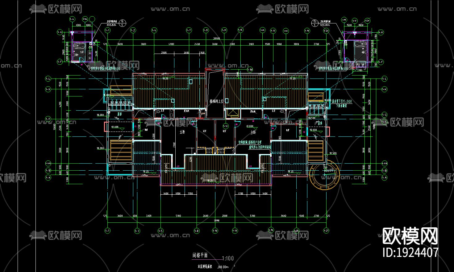 高尔夫会所建筑CAD施工图下载（渲染图2）