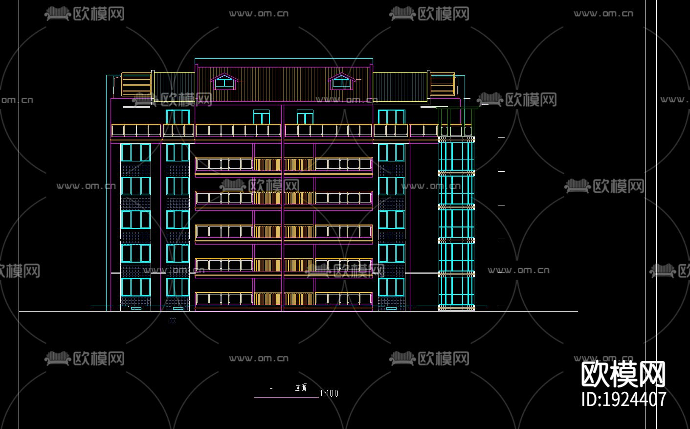 高尔夫会所建筑CAD施工图下载（渲染图1）
