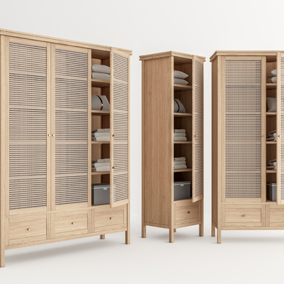 侘寂藤编衣柜su模型