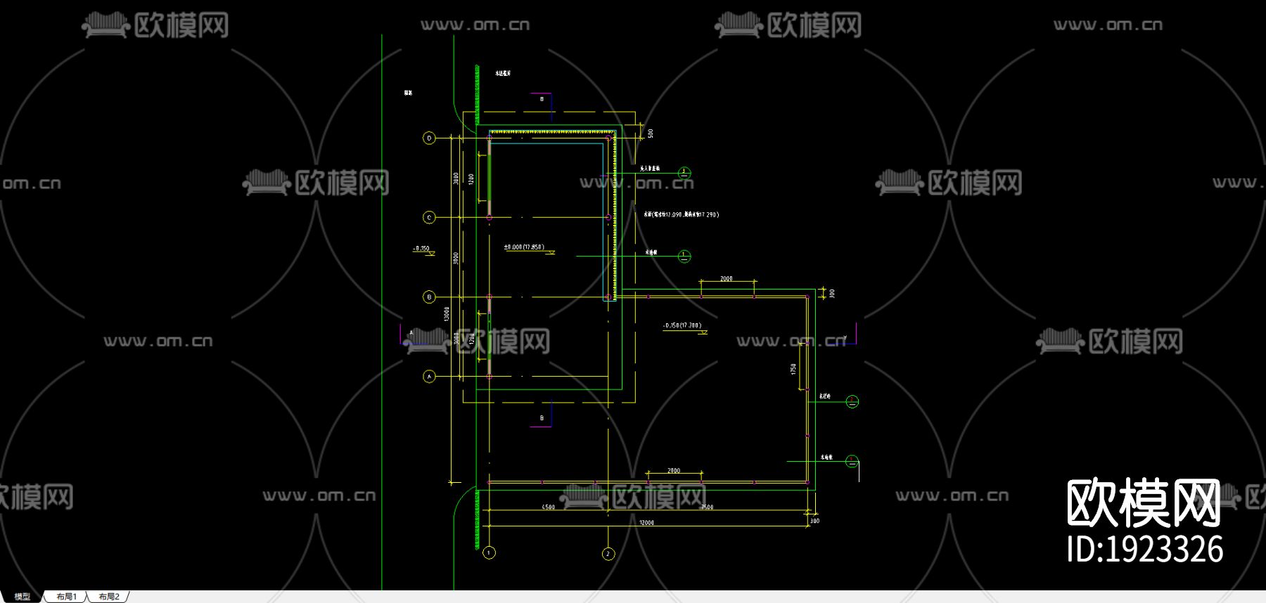 水榭cad图纸下载（渲染图3）