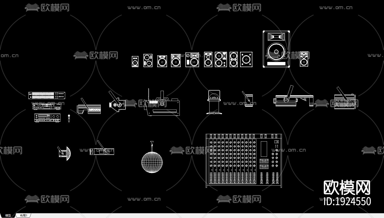 家居设计立面CAD图库下载（渲染图1）