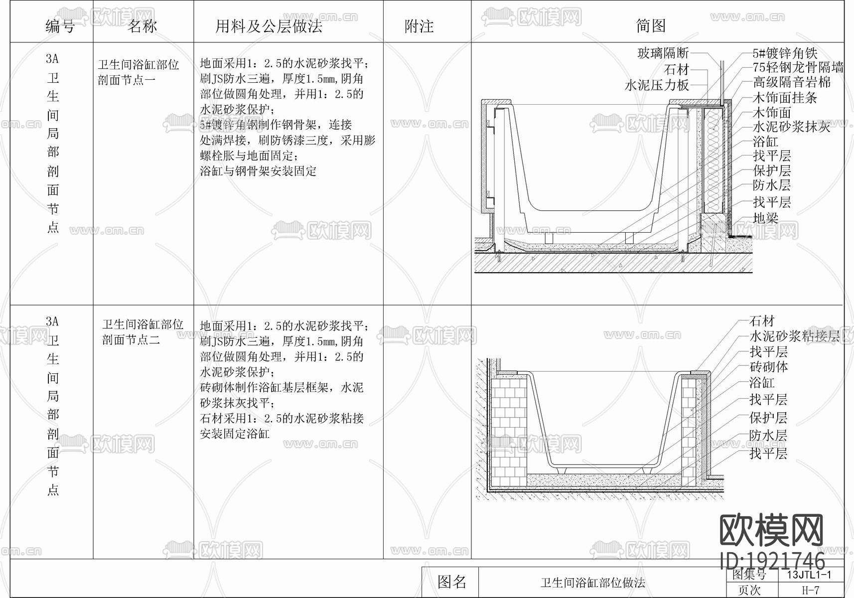 施工工艺cad大样图下载（渲染图5）