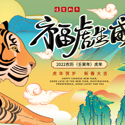  中国风国潮虎年海报 