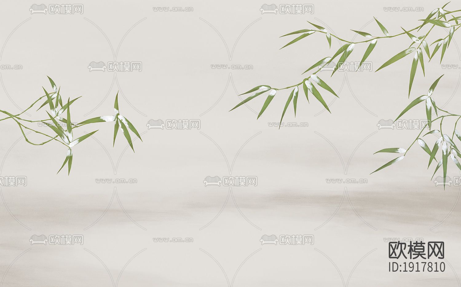 写意雪竹壁纸下载