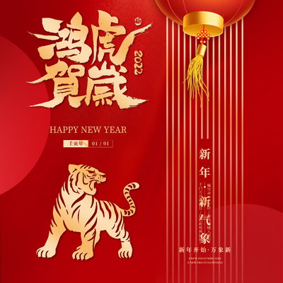  中国风国潮虎年海报 