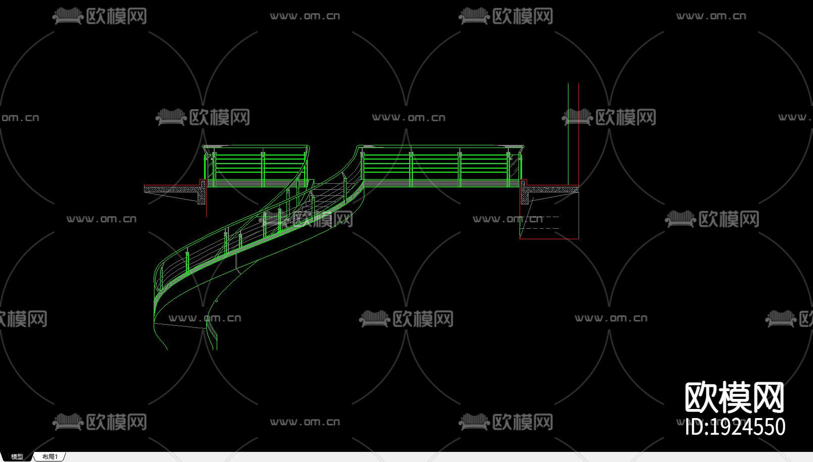 家居设计立面CAD图库下载（渲染图3）