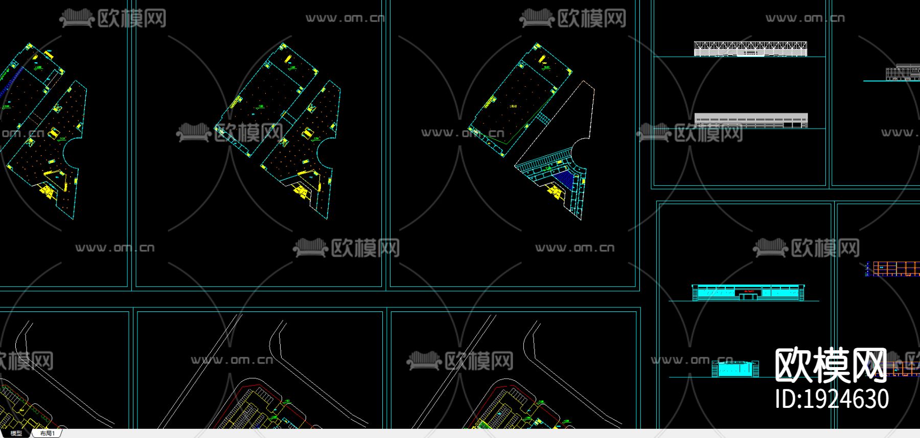 体育馆cad施工图下载（渲染图1）