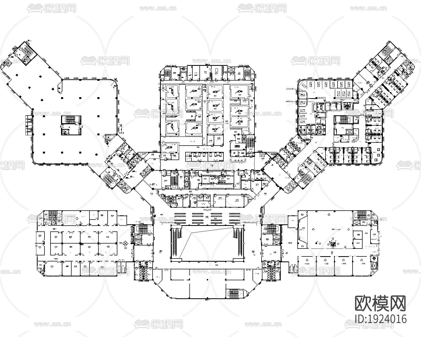 医院cad施工图下载（渲染图7）