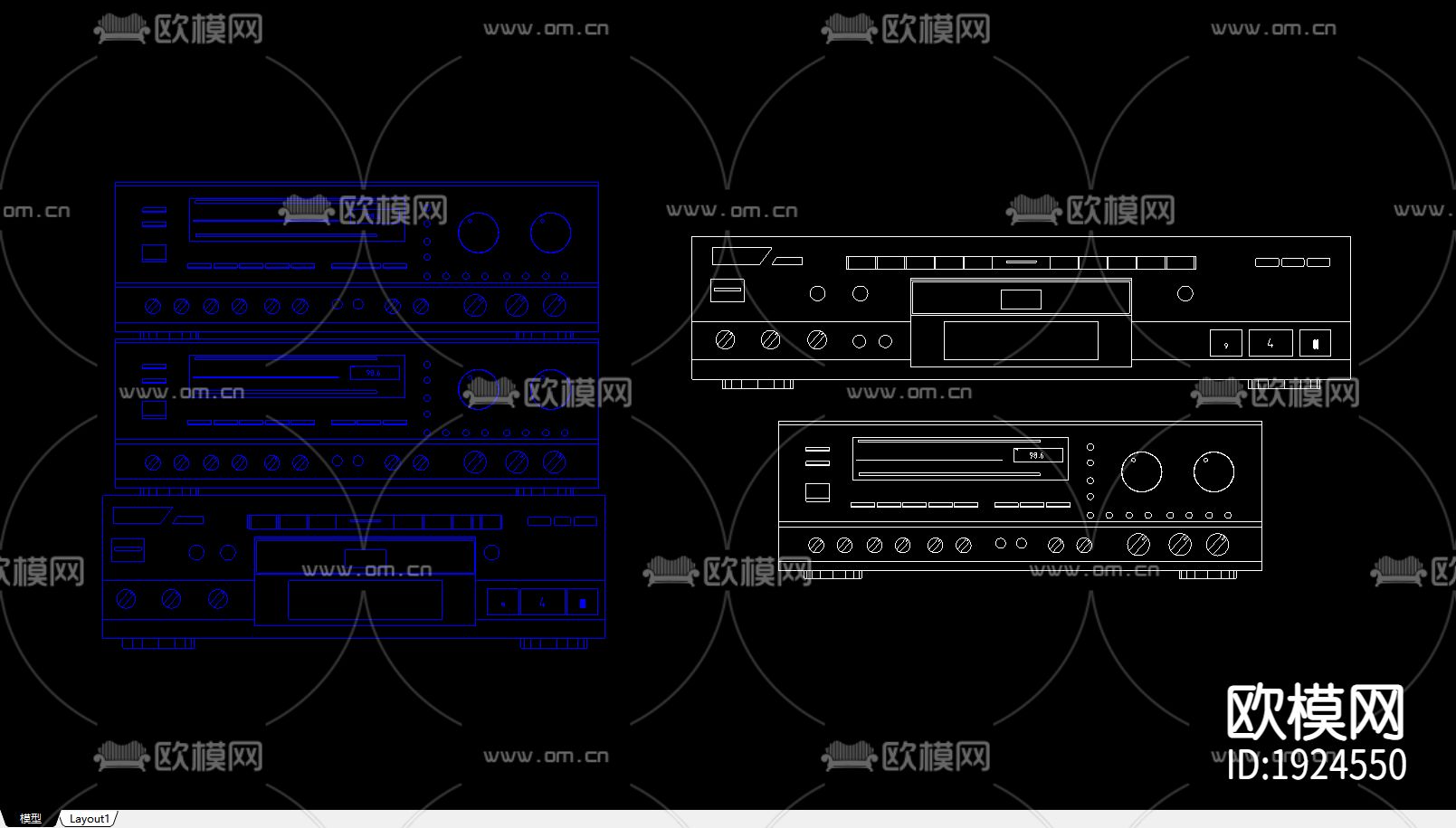 家居设计立面CAD图库下载（渲染图2）