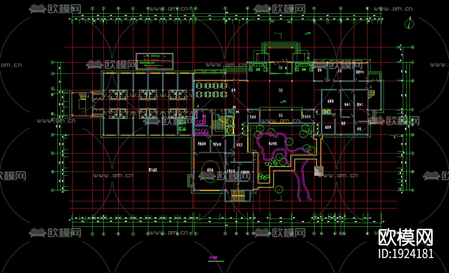 别墅cad施工图下载（渲染图1）