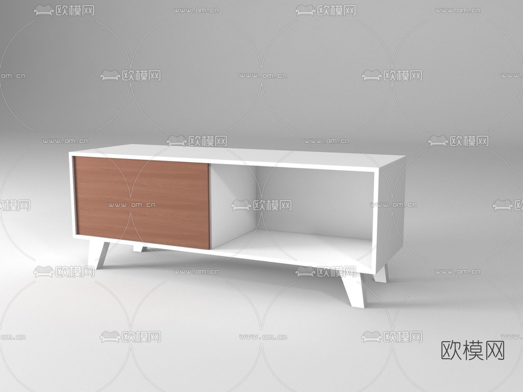 现代电视柜免费3d模型下载