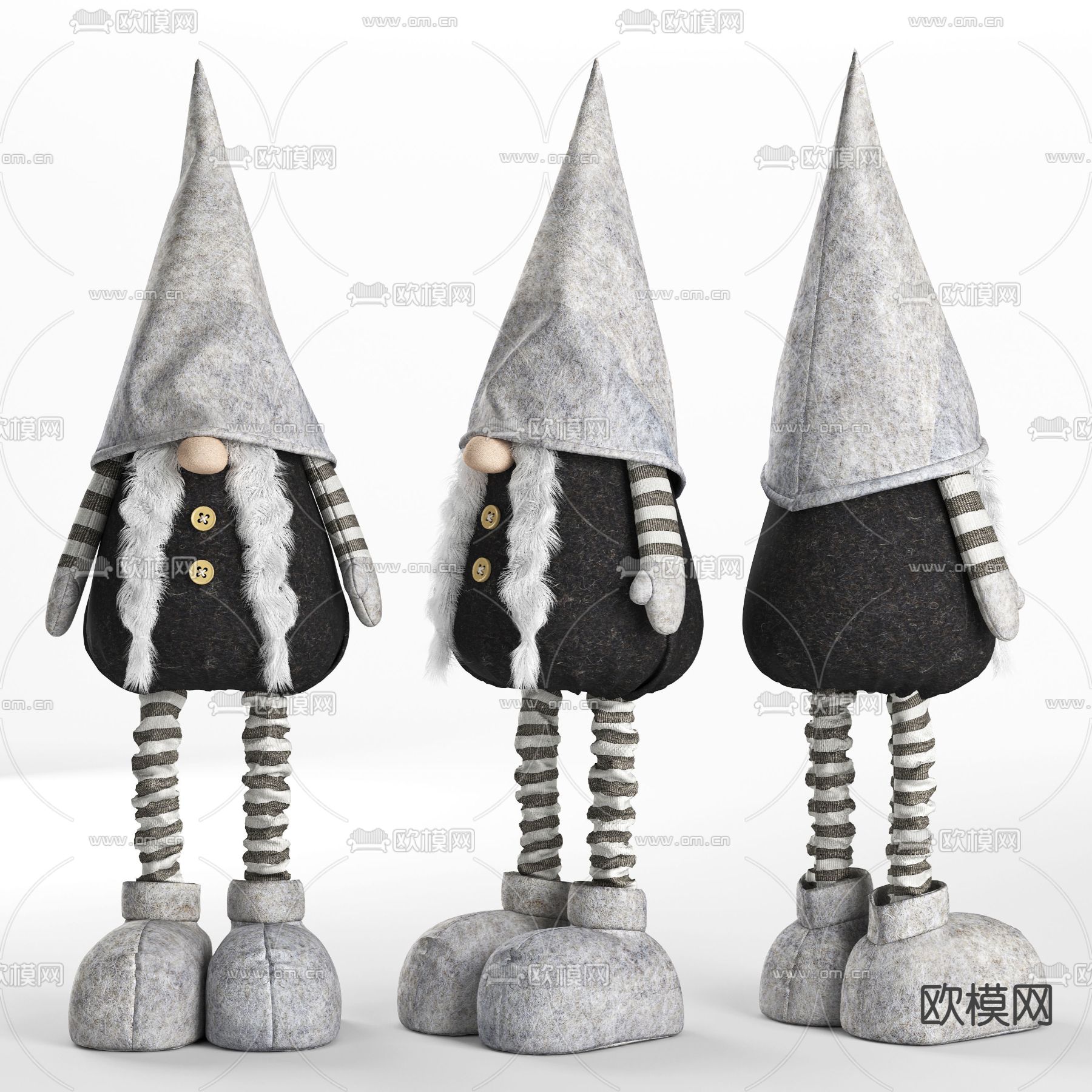 现代儿童绒布玩具3d模型下载（渲染图1）