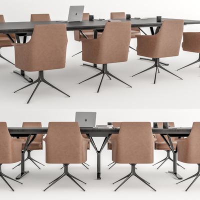 现代会议桌椅su模型