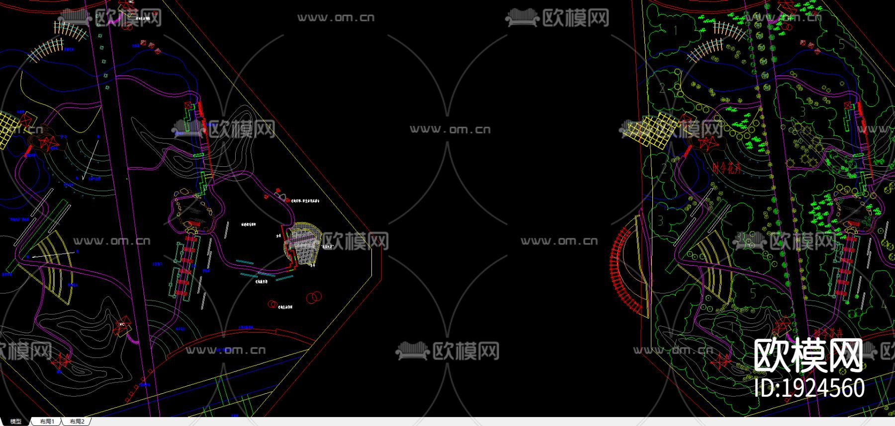 某公园方案设计图下载（渲染图3）