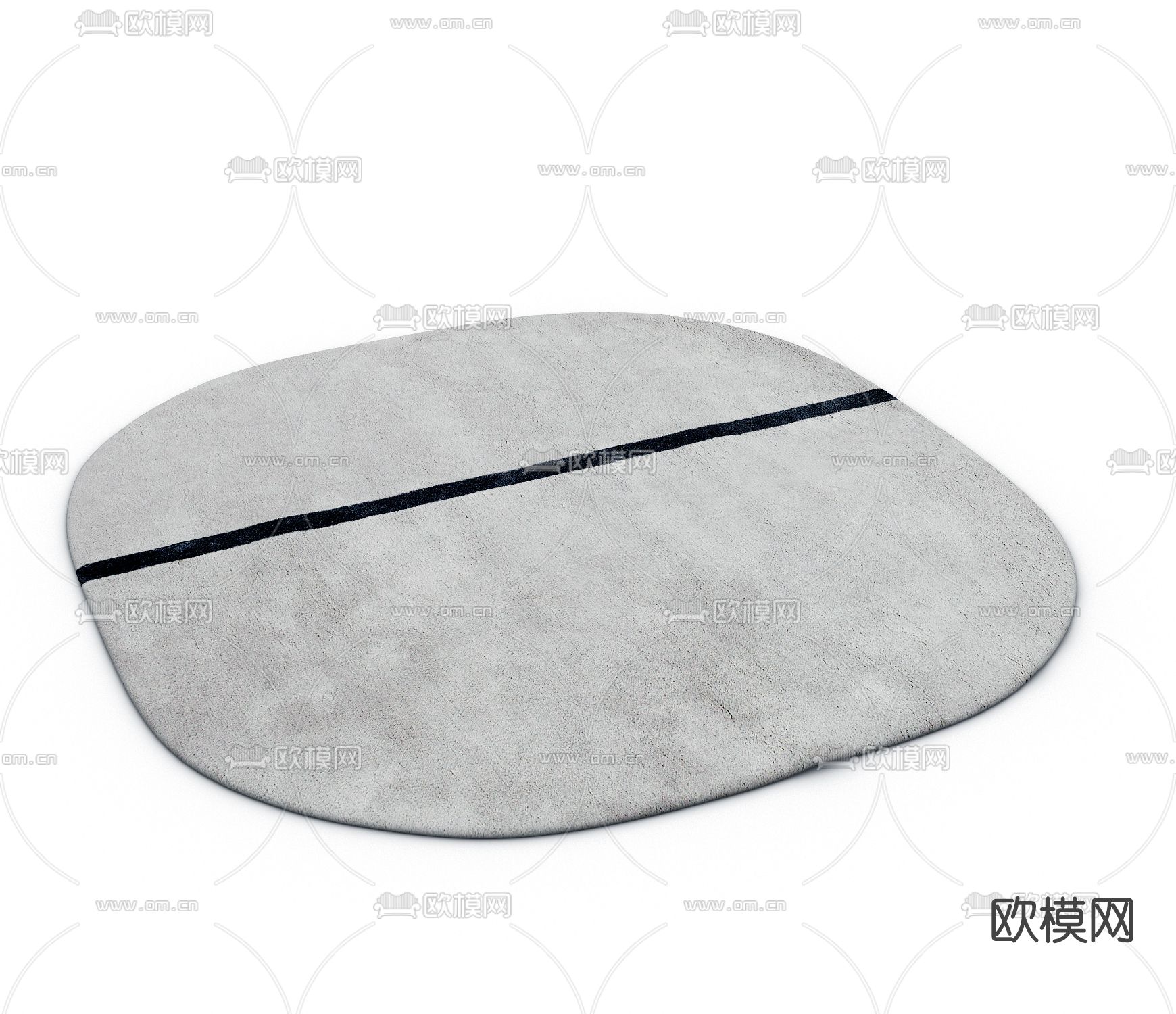 现代布艺地毯免费3d模型下载