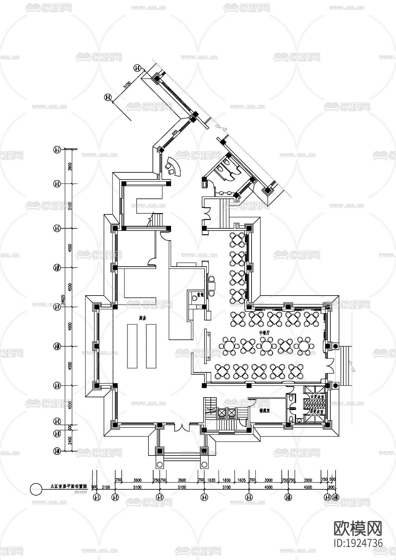 高级会所施工图下载（渲染图6）