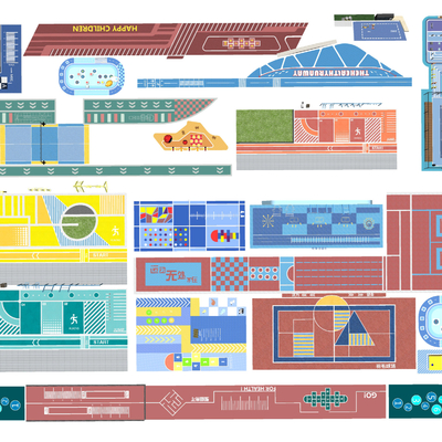  现代应急消防车道su模型 