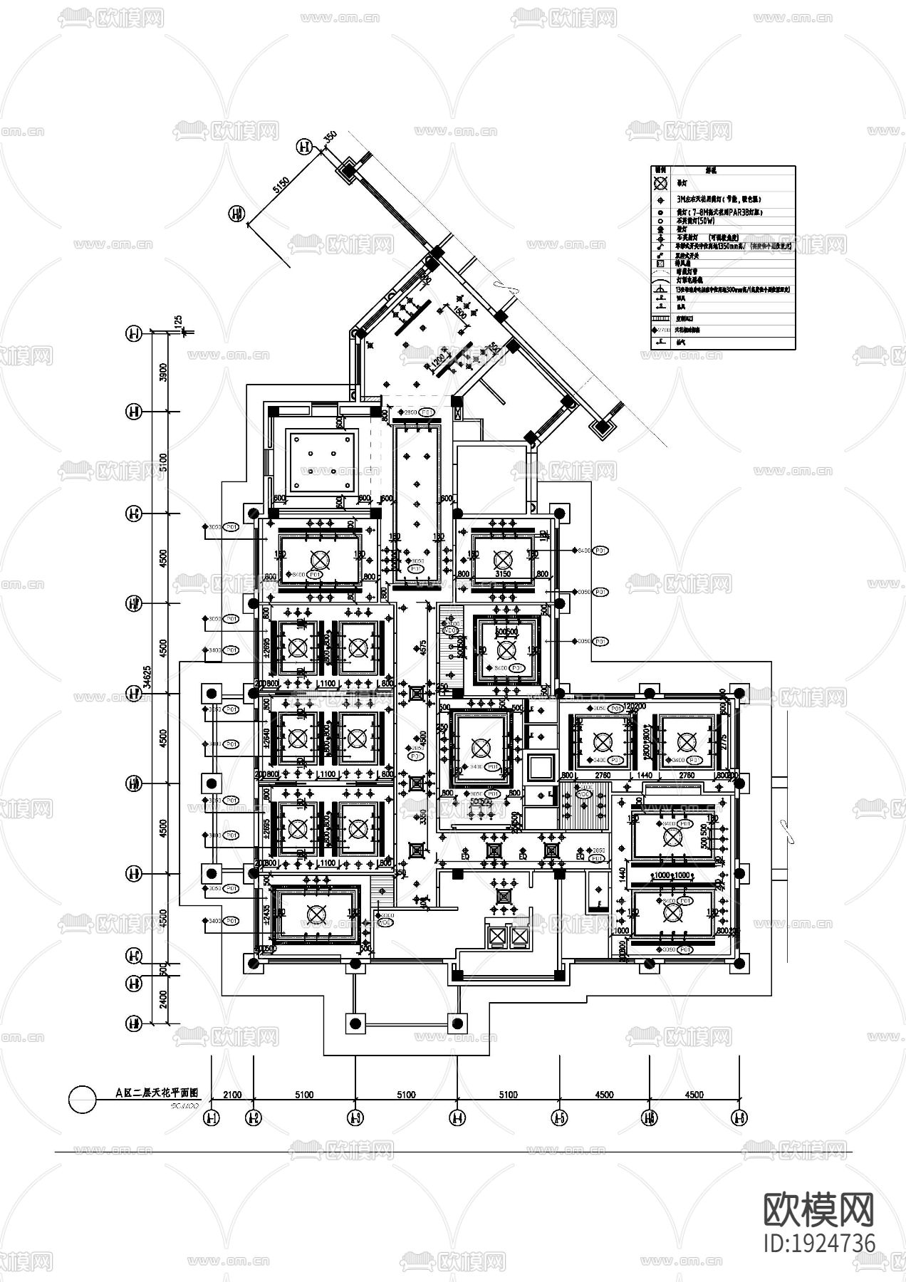 高级会所施工图下载（渲染图7）