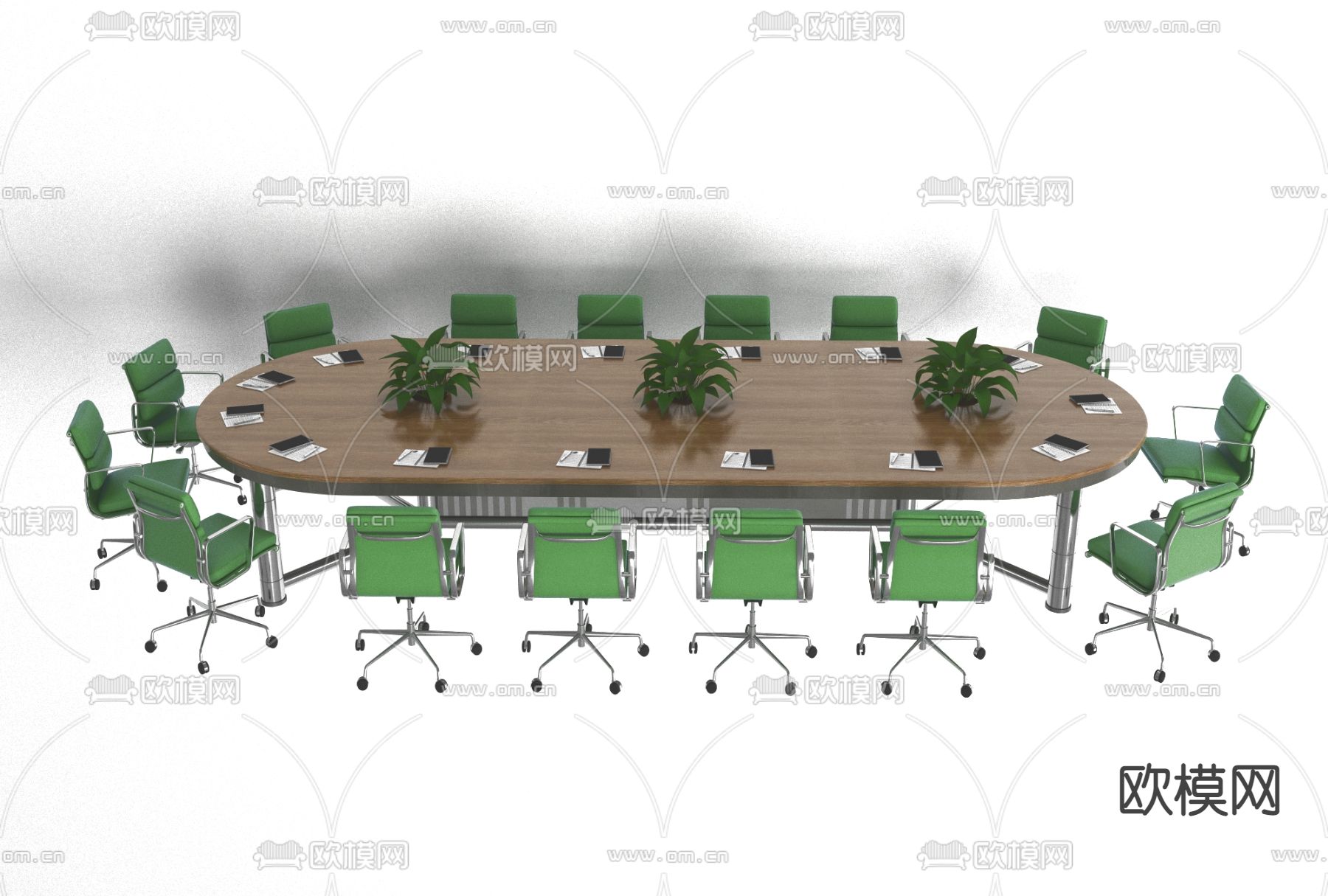 现代办公会议桌椅免费3d模型下载