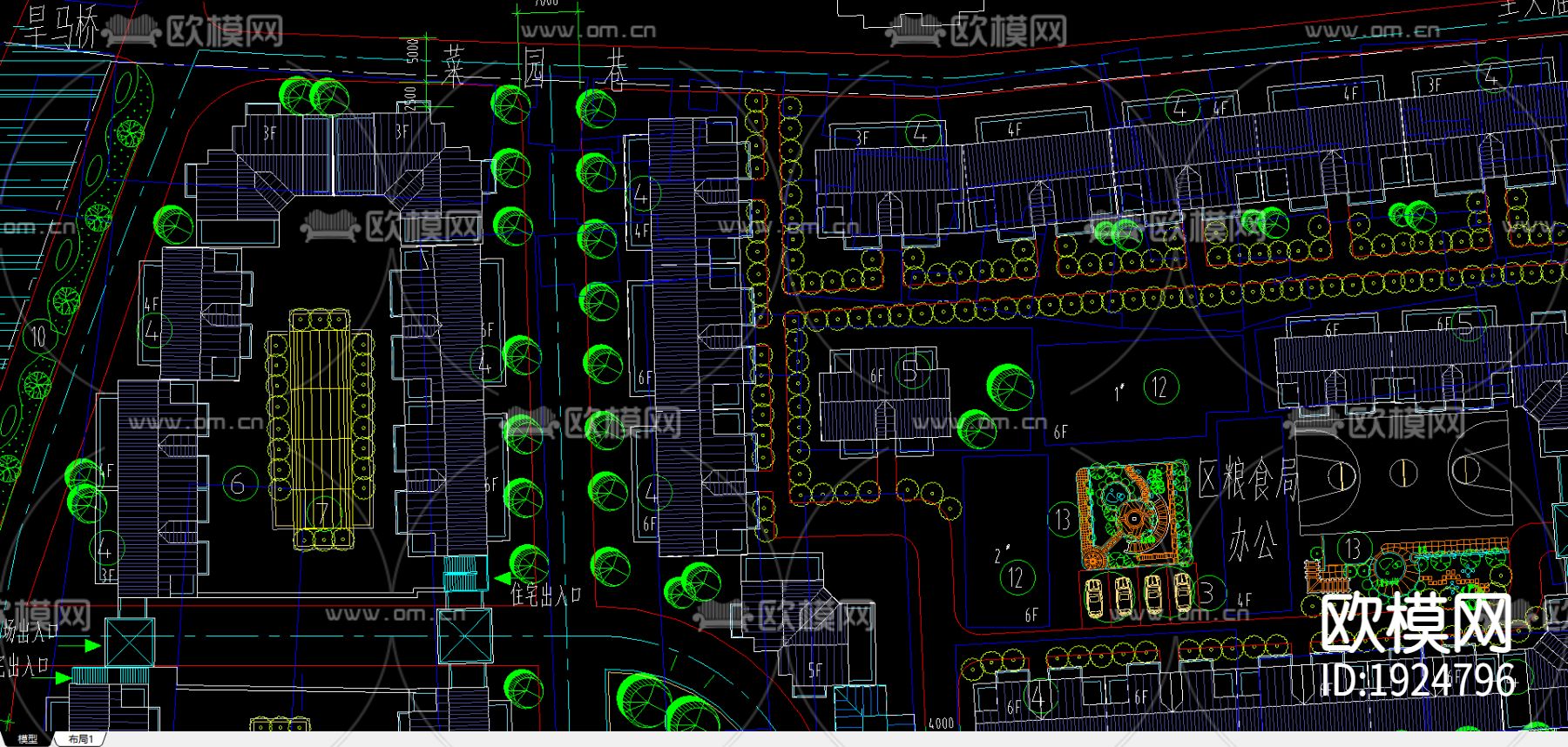 综合贸易市场规划图下载（渲染图3）