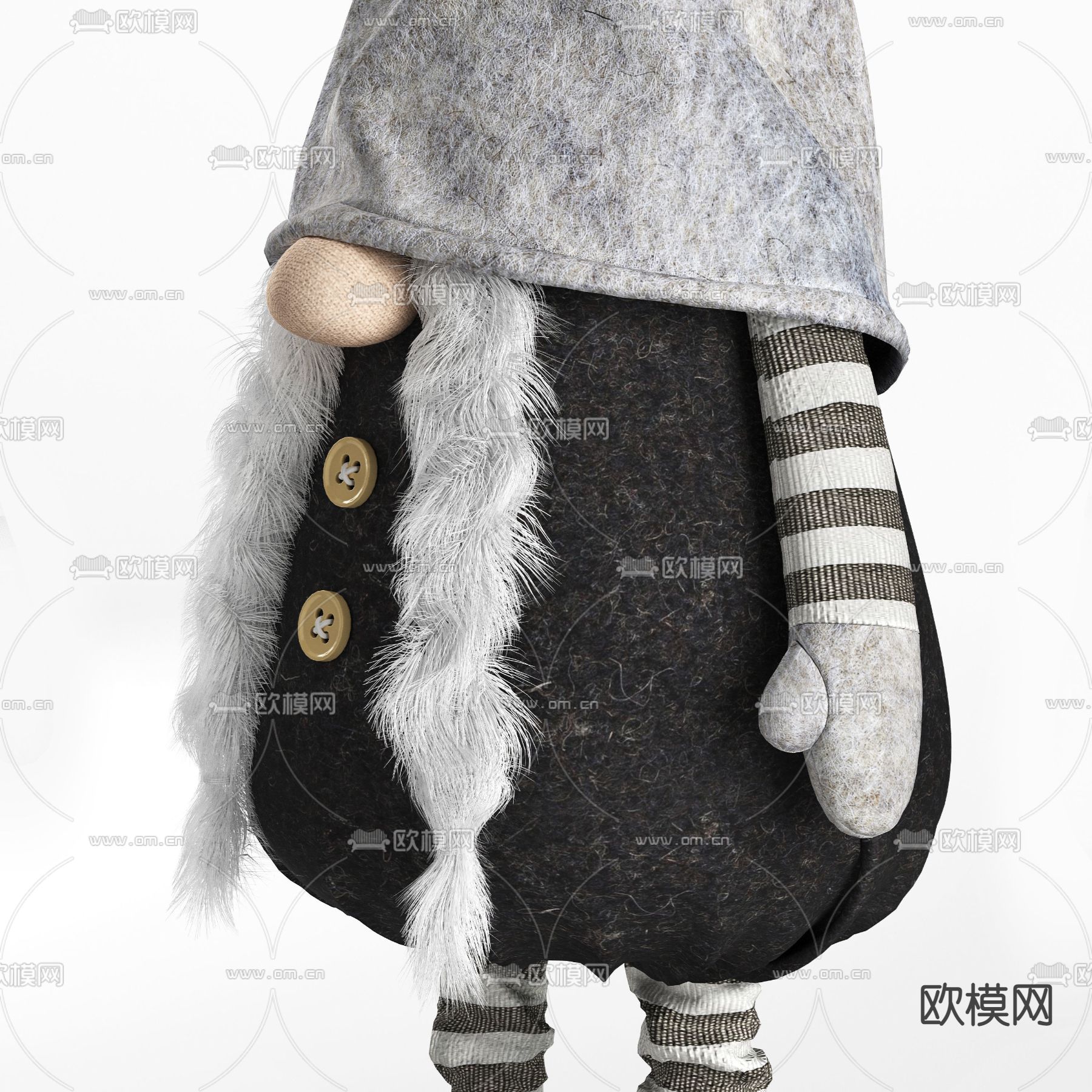 现代儿童绒布玩具3d模型下载（渲染图2）