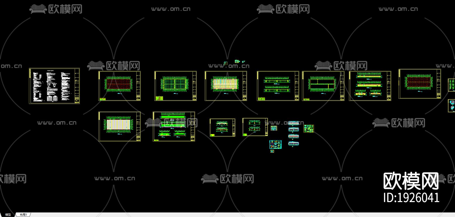 江苏常州钢结构cad大样图下载（渲染图3）