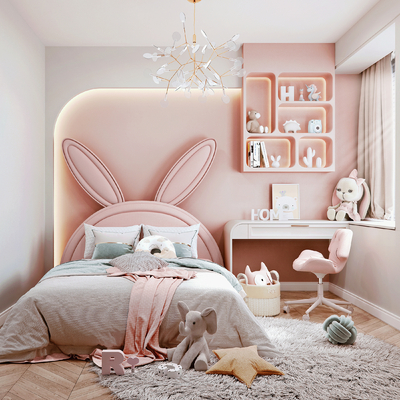 儿童房女孩房3d模型