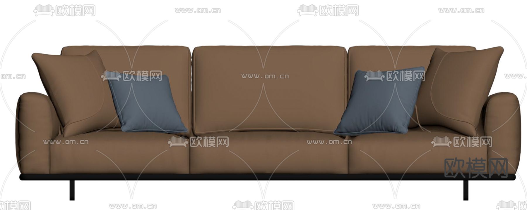 现代多人沙发su模型下载（渲染图2）