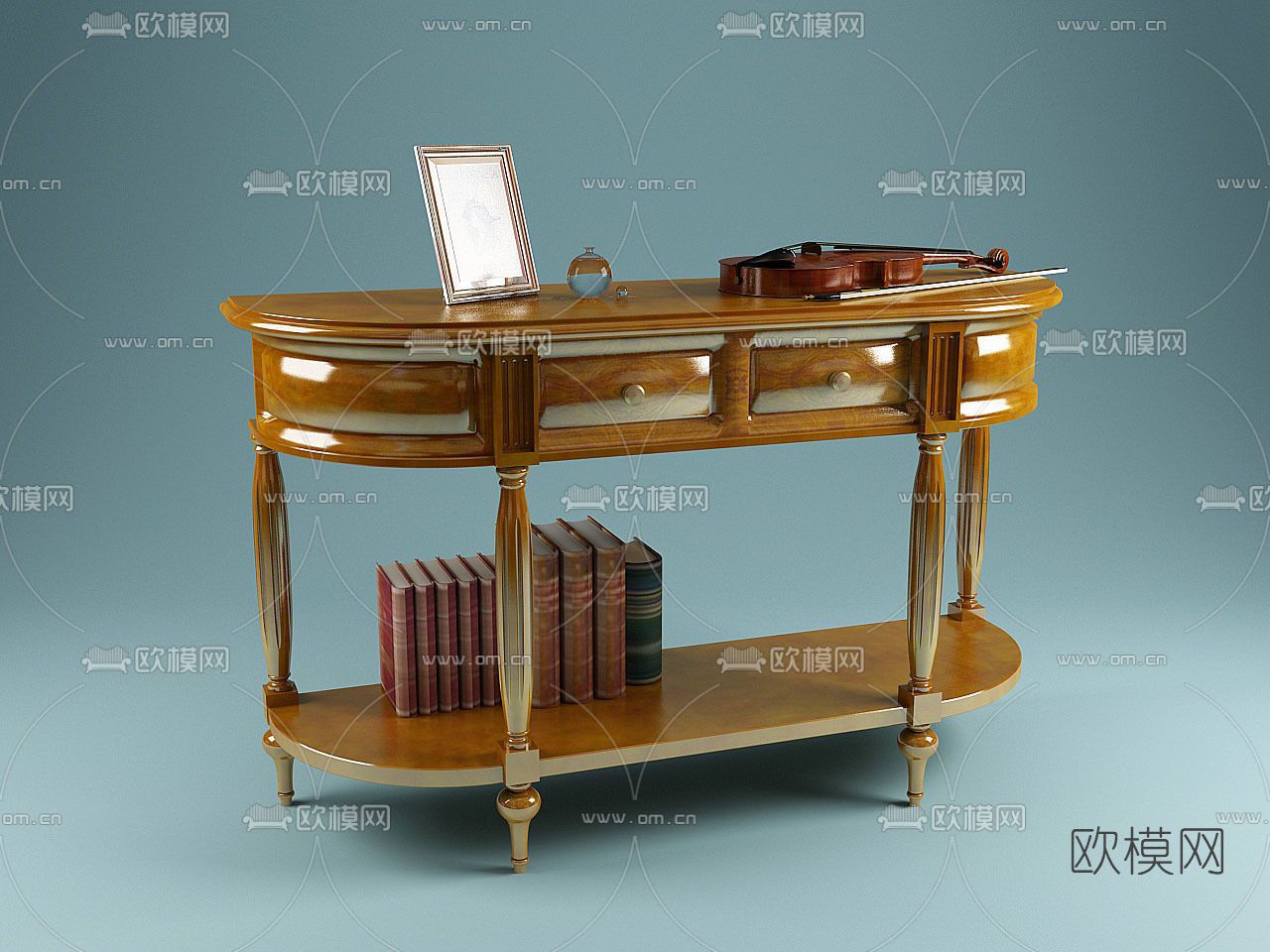 美式边柜免费3d模型下载