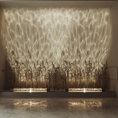 水波纹氛围洗墙灯3d模型