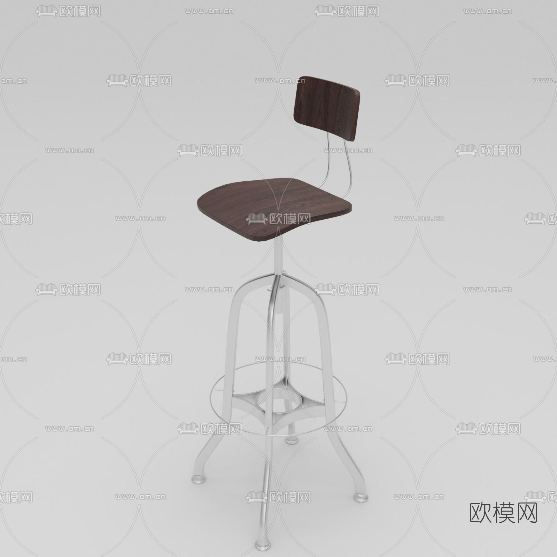 现代吧台椅免费3d模型下载