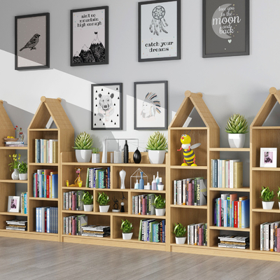  现代儿童书柜su模型 