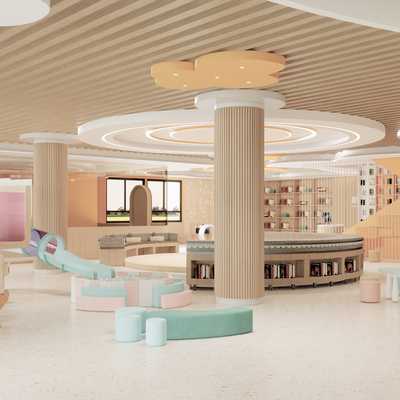  现代儿童教室su模型 