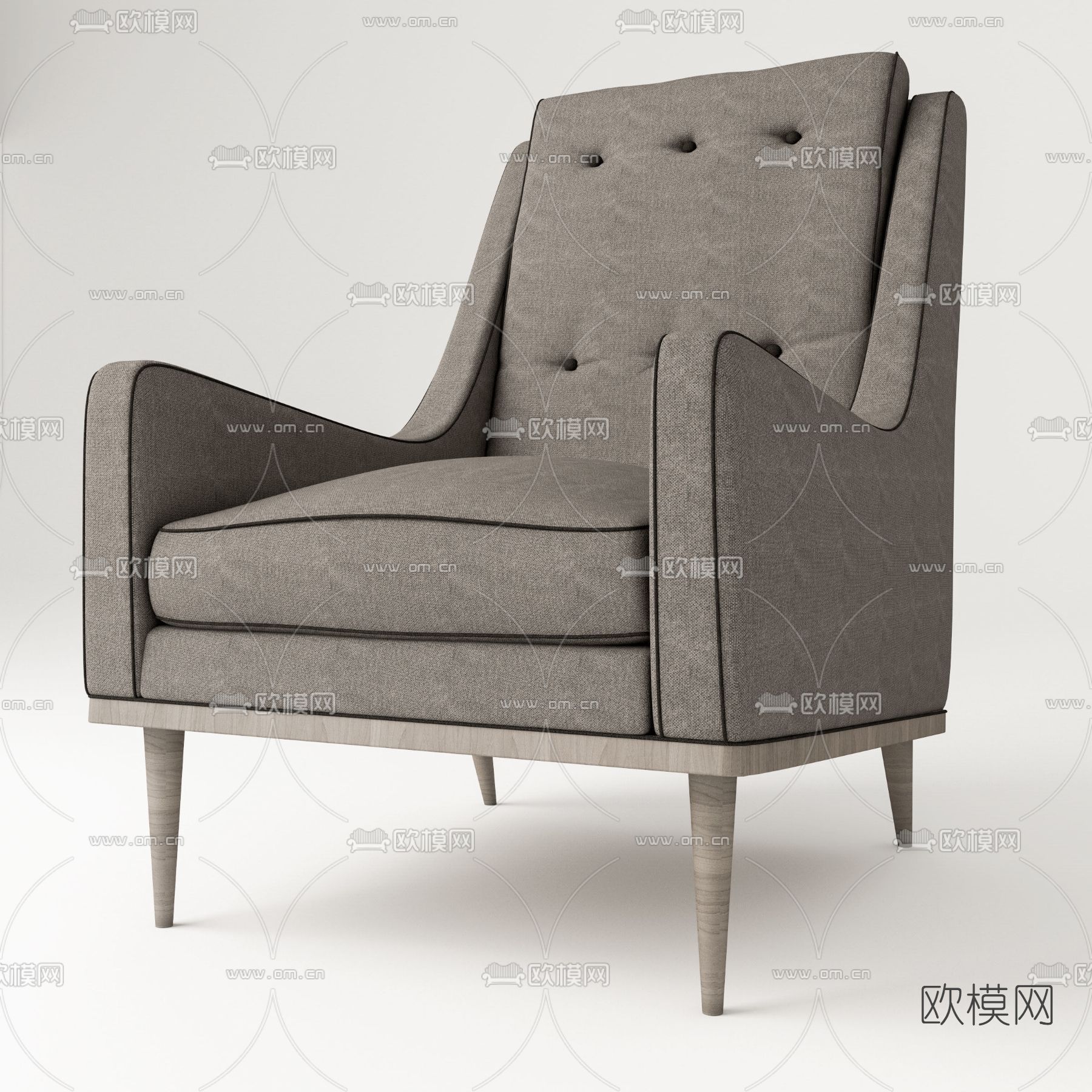 现代单人沙发免费3d模型下载