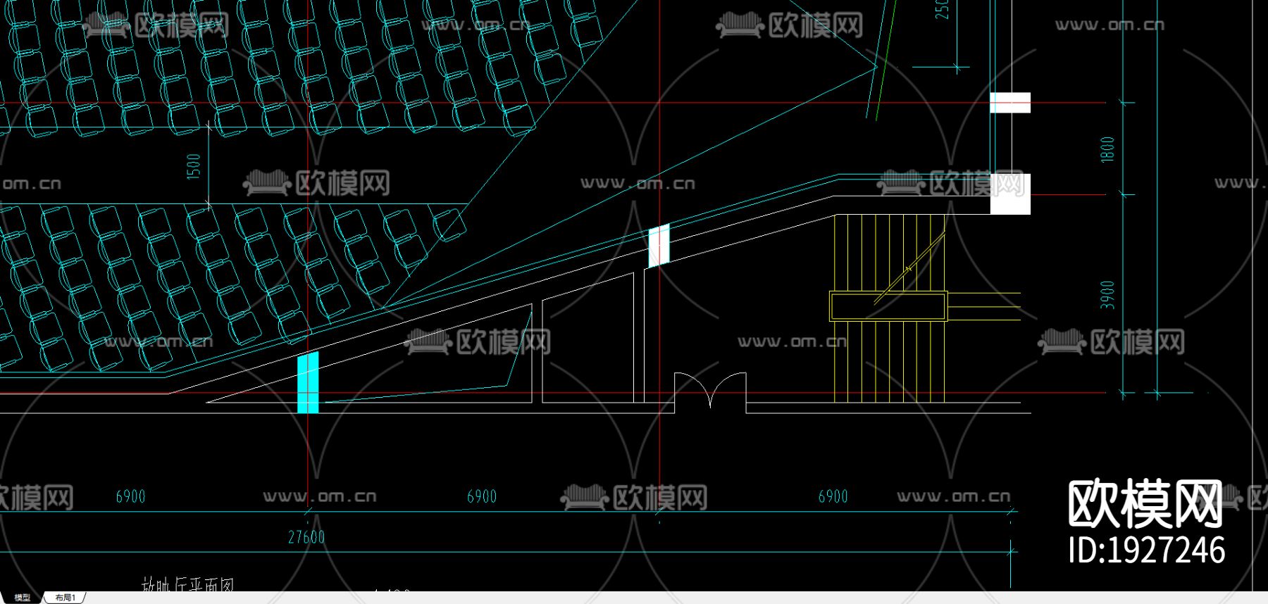 电影院cad施工图下载（渲染图3）