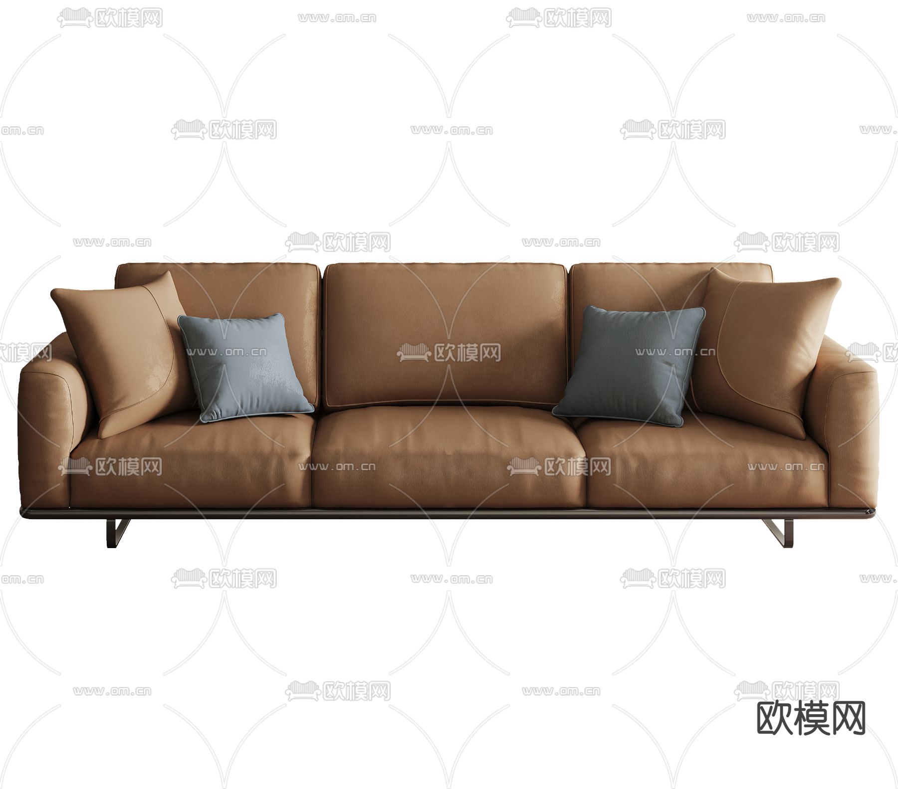 现代多人沙发su模型下载（渲染图1）