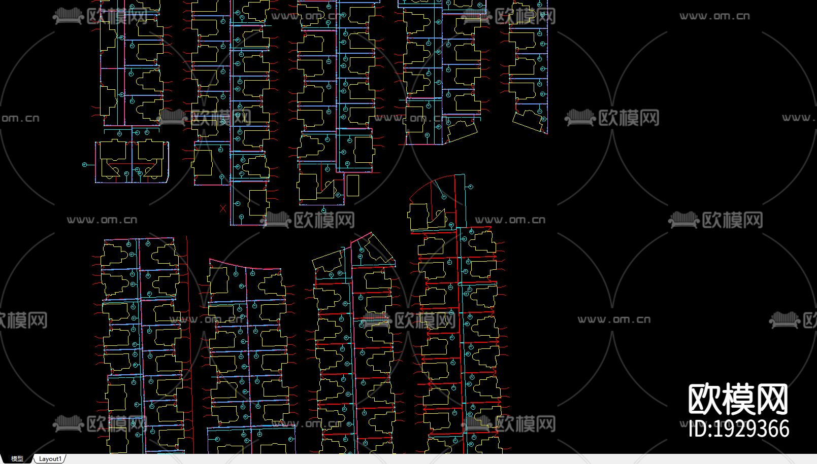 中国建筑科研院cad规划图下载（渲染图3）