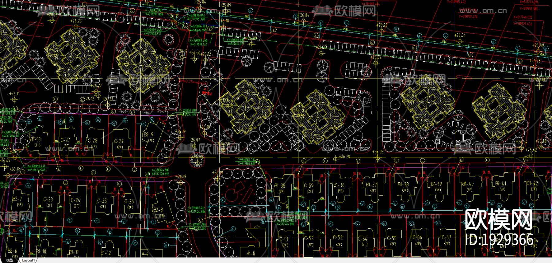 中国建筑科研院cad规划图下载（渲染图4）
