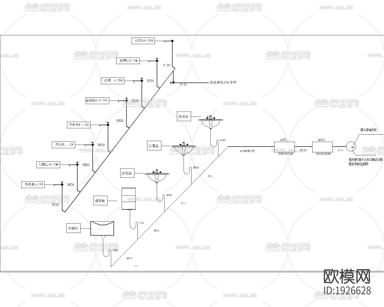 给排水系统图下载