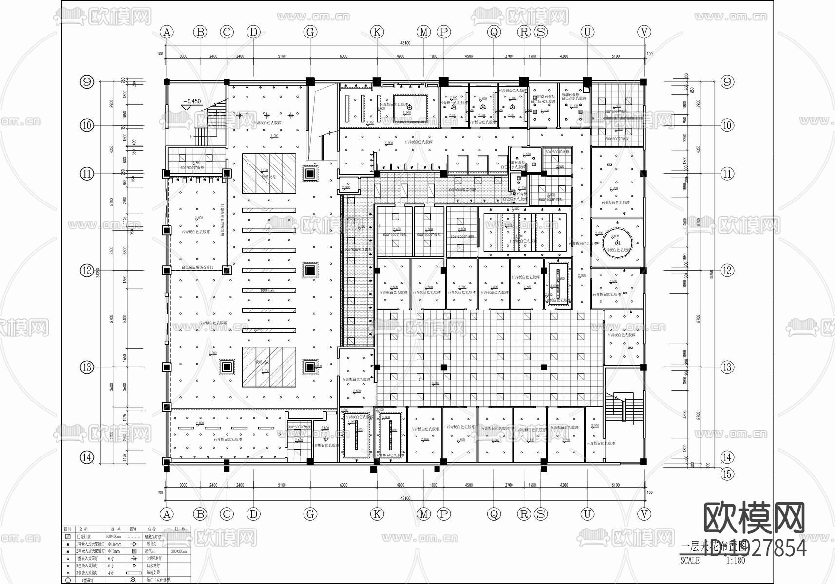 某民生银行CAD施工图下载（渲染图3）