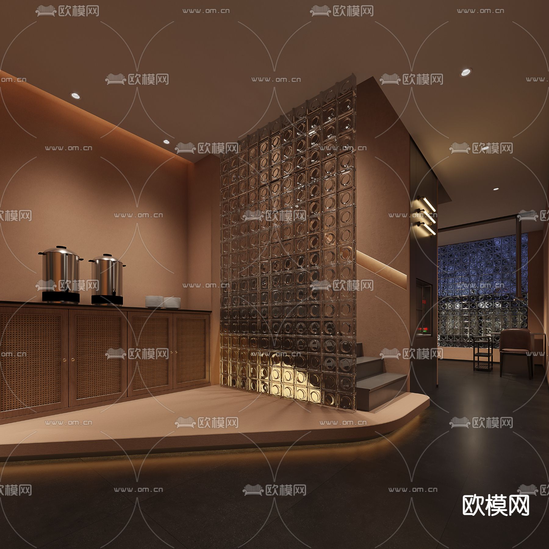 现代烤肉店3d模型下载（渲染图3）