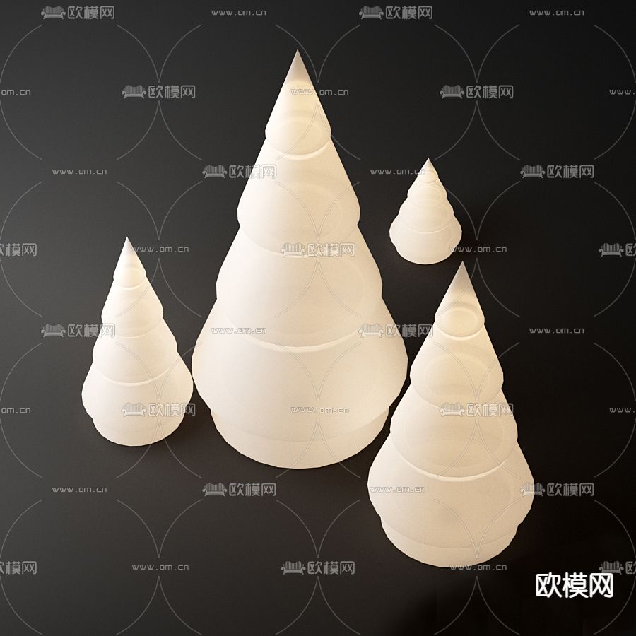 现代树木落地灯3d模型下载（渲染图3）
