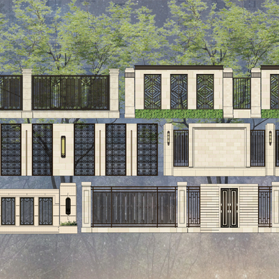 简欧式新亚洲住宅小区su模型