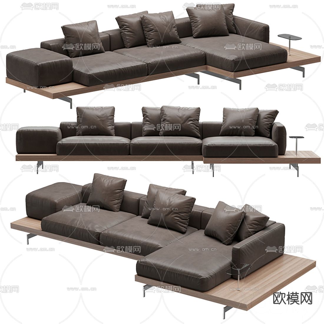 现代转角多人沙发3d模型下载_ID11775797_3dmax免费模型-欧模网