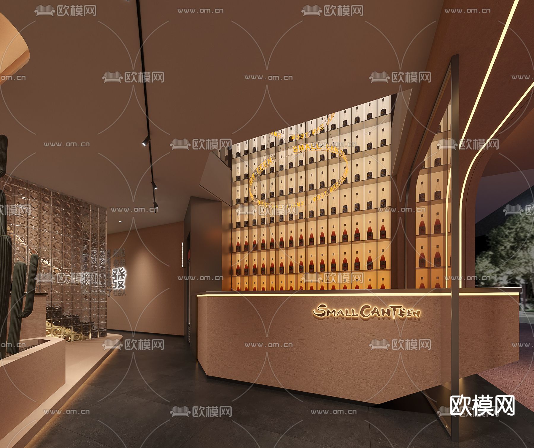 现代烤肉店3d模型下载（渲染图4）