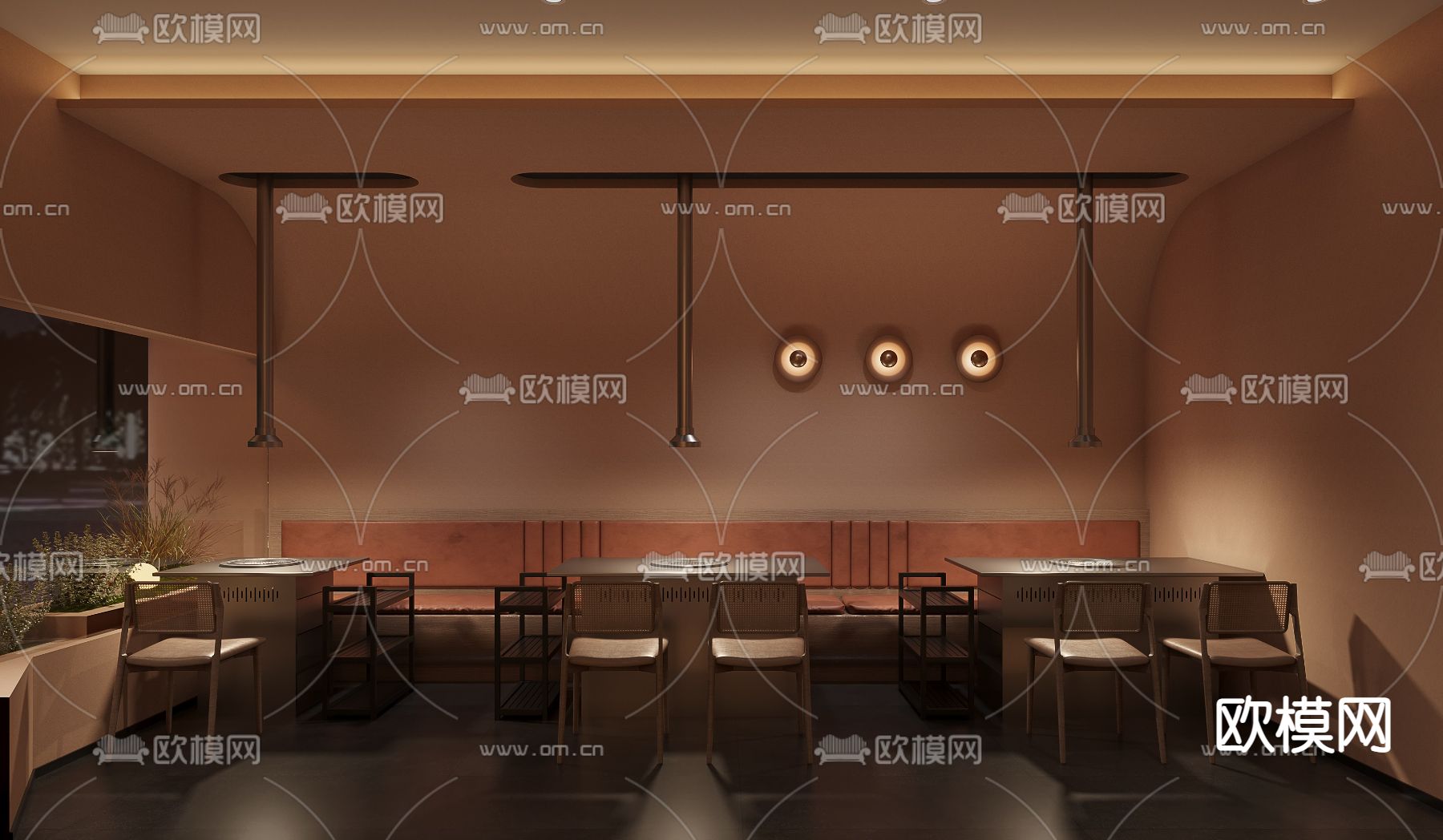 现代烤肉店3d模型下载（渲染图5）